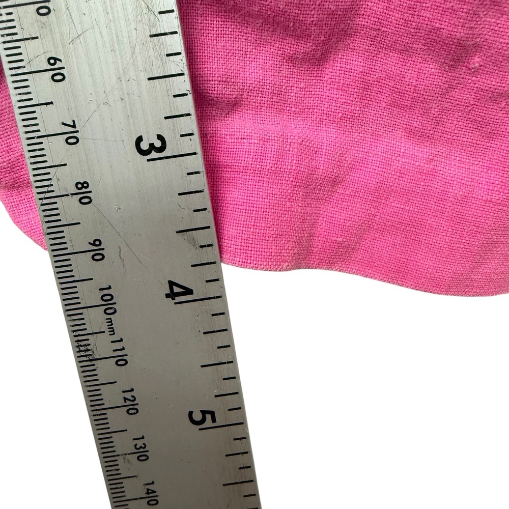 Lilly Pulitzer Pink 100% Linen Pull On Shorts Womens Medium Hot Pink - Picture 5 of 9